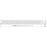 Водоотводящий желоб ALCAPLAST APZ1004S-650 FLEXIBLE для перфорированной решетки с регулируемым краем, к стене, вертикальный сток